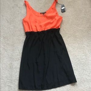 AnM Black Orange Lightweight Sleeveless Dress M